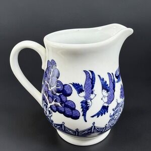 Royal Cuthbertson Blue Willow Creamer Pitcher Ceramic Cobalt White 4 inch